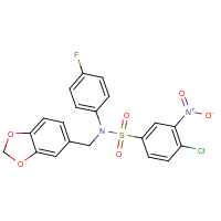 N-[(1,3-Benzodioxol-5-yl)methyl]-4-chloro-N-(4-fluorophenyl)-3-nitrobenzenesulphonamide