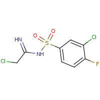 N1-(2-chloroethanimidoyl)-3-chloro-4-fluorobenzene-1-sulphonamide