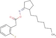 1-[2-({[2-(2-fluorophenyl)acetyl]oxy}imino)cyclopentyl]heptane