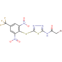 2-Bromo-N-(5-{[2,6-dinitro-4-(trifluoromethyl)phenyl]thio}-1,3,4-thiadiazol-2-yl)acetamide