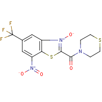 7-nitro-2-(1,4-thiazinan-4-ylcarbonyl)-5-(trifluoromethyl)-1,3-benzothiazol-3-ium-3-olate