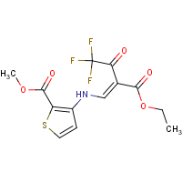 methyl 3-{[2-(ethoxycarbonyl)-4,4,4-trifluoro-3-oxobut-1-enyl]amino}thiophene-2-carboxylate