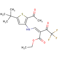 ethyl 3-{[2-acetyl-5-(tert-butyl)-3-thienyl]amino}-2-(2,2,2-trifluoroacetyl)acrylate