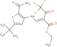 ethyl 3-{[2-(aminocarbonyl)-5-(tert-butyl)-3-thienyl]amino}-2-(2,2,2-trifluoroacetyl)acrylate