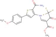 methyl 3-{[2-(aminocarbonyl)-5-(4-methoxyphenyl)-3-thienyl]amino}-2-(2,2,2-trifluoroacetyl)acrylate