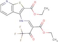 ethyl 3-{[2-(ethoxycarbonyl)-4,4,4-trifluoro-3-oxobut-1-enyl]amino}thieno[2,3-b]pyridine-2-carbo...