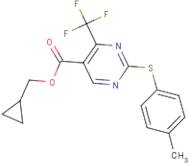 cyclopropylmethyl 2-[(4-methylphenyl)thio]-4-(trifluoromethyl)pyrimidine-5-carboxylate