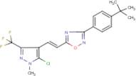 3-[4-(tert-butyl)phenyl]-5-{2-[5-chloro-1-methyl-3-(trifluoromethyl)-1H-pyrazol-4-yl]vinyl}-1,2,4-…