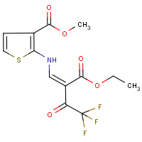 methyl 2-{[2-(ethoxycarbonyl)-4,4,4-trifluoro-3-oxobut-1-enyl]amino}thiophene-3-carboxylate