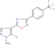 5-(5-chloro-1-methyl-1H-pyrazol-4-yl)-3-[4-(trifluoromethyl)phenyl]-1,2,4-oxadiazole