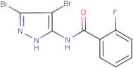 N-(3,4-dibromo-1H-pyrazol-5-yl)-2-fluorobenzamide