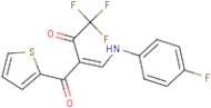 4,4,4-trifluoro-2-[(4-fluoroanilino)methylidene]-1-(2-thienyl)butane-1,3-dione