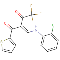 2-[(2-chloroanilino)methylidene]-4,4,4-trifluoro-1-(2-thienyl)butane-1,3-dione