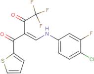 2-[(4-chloro-3-fluoroanilino)methylidene]-4,4,4-trifluoro-1-(2-thienyl)butane-1,3-dione