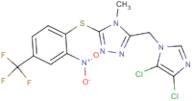 3-[(4,5-dichloro-1H-imidazol-1-yl)methyl]-4-methyl-5-{[2-nitro-4-(trifluoromethyl)phenyl]thio}-4H-…