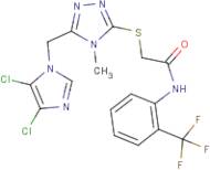 N1-[2-(trifluoromethyl)phenyl]-2-({5-[(4,5-dichloro-1H-imidazol-1-yl)methyl]-4-methyl-4H-1,2,4-t...