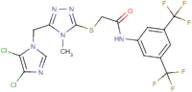 N1-[3,5-di(trifluoromethyl)phenyl]-2-({5-[(4,5-dichloro-1H-imidazol-1-yl)methyl]-4-methyl-4H-1,2,4…