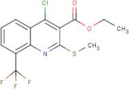 ethyl 4-chloro-2-(methylthio)-8-(trifluoromethyl)quinoline-3-carboxylate