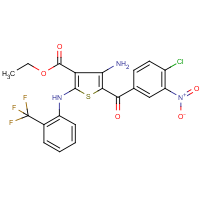 Ethyl 4-amino-5-(4-chloro-3-nitrobenzoyl)-2-[2-(trifluoromethyl)anilino]thiophene-3-carboxylate