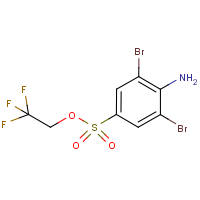 2,2,2-trifluoroethyl 4-amino-3,5-dibromobenzene-1-sulphonate