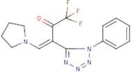 1,1,1-trifluoro-3-(1-phenyl-1H-1,2,3,4-tetraazol-5-yl)-4-tetrahydro-1H-pyrrol-1-ylbut-3-en-2-one