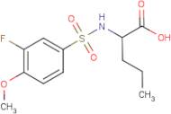 2-[(3-Fluoro-4-methoxyphenyl)sulphonylamino]pentanoic acid