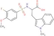 2-[(3-Fluoro-4-methoxyphenyl)sulphonylamino]-3-(1-methyl-1H-indol-3-yl)propanoic acid