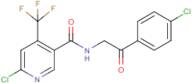 N3-[2-(4-chlorophenyl)-2-oxoethyl]-6-chloro-4-(trifluoromethyl)nicotinamide