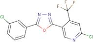 2-(3-chlorophenyl)-5-[6-chloro-4-(trifluoromethyl)-3-pyridyl]-1,3,4-oxadiazole