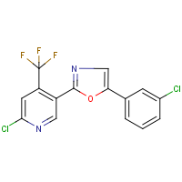 2-chloro-5-[5-(3-chlorophenyl)-1,3-oxazol-2-yl]-4-(trifluoromethyl)pyridine