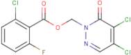 (4,5-dichloro-6-oxo-1,6-dihydropyridazin-1-yl)methyl 2-chloro-6-fluorobenzoate