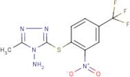 3-methyl-5-{[2-nitro-4-(trifluoromethyl)phenyl]sulphanyl}-4H-1,2,4-triazol-4-amine