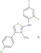 4-(4-chlorophenyl)-2-(2,4-difluoroanilino)-3-methyl-1,3-thiazol-3-ium bromide