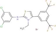 2-(3,5-dichloroanilino)-4-[3,5-di(trifluoromethyl)phenyl]-3-ethyl-1,3-thiazol-3-ium bromide