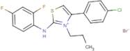 4-(4-chlorophenyl)-2-(2,4-difluoroanilino)-3-propyl-1,3-thiazol-3-ium bromide