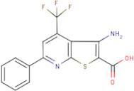 3-Amino-6-phenyl-4-(trifluoromethyl)thieno[2,3-b]pyridine-2-carboxylic acid