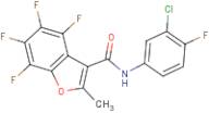 N3-(3-chloro-4-fluorophenyl)-4,5,6,7-tetrafluoro-2-methylbenzo[b]furan-3-carboxamide