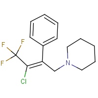 1-(3-chloro-4,4,4-trifluoro-2-phenylbut-2-enyl)piperidine