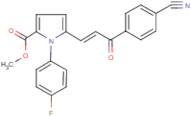 methyl 5-[3-(4-cyanophenyl)-3-oxo-1-propenyl]-1-(4-fluorophenyl)-1H-2-pyrrolecarboxylate