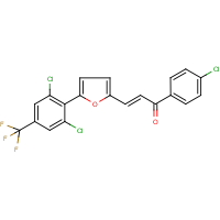 1-(4-chlorophenyl)-3-{5-[2,6-dichloro-4-(trifluoromethyl)phenyl]-2-furyl}prop-2-en-1-one