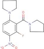 [2-fluoro-3-nitro-6-(1-pyrrolidinyl)phenyl](1-pyrrolidinyl)methanone