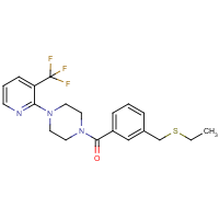 {3-[(Ethylthio)methyl]phenyl}{4-[3-(trifluoromethyl)pyridin-2-yl]piperazino}methanone