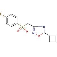 5-Cyclobutyl-3-{[(4-fluorophenyl)sulphonyl]methyl}-1,2,4-oxadiazole