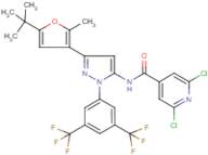 N-{1-[3,5-bis(trifluoromethyl)phenyl]-3-[5-(tert-butyl)-2-methyl-3-furyl]-1H-pyrazol-5-yl}-2,6-dic…