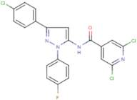 2,6-Dichloro-N-[3-(4-chlorophenyl)-1-(4-fluorophenyl)-1H-pyrazol-5-yl]isonicotinamide