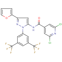 N-[1-[3,5-bis(trifluoromethyl)phenyl]-3-(2-furyl)-1H-pyrazol-5-yl]-2,6-dichloroisonicotinamide