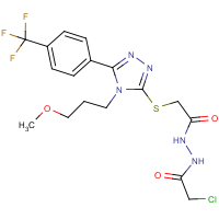 N'1-(2-chloroacetyl)-2-({4-(3-methoxypropyl)-5-[4-(trifluoromethyl)phenyl]-4H-1,2,4-triazol-3-yl...