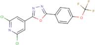 2-(2,6-dichloro-4-pyridyl)-5-[4-(trifluoromethoxy)phenyl]-1,3,4-oxadiazole