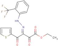 ethyl 2,4-dioxo-4-(2-thienyl)-3-{2-[2-(trifluoromethyl)phenyl]hydrazono}butanoate