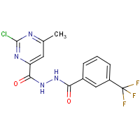 N'1-[(2-chloro-6-methylpyrimidin-4-yl)carbonyl]-3-(trifluoromethyl)benzene-1-carbohydrazide